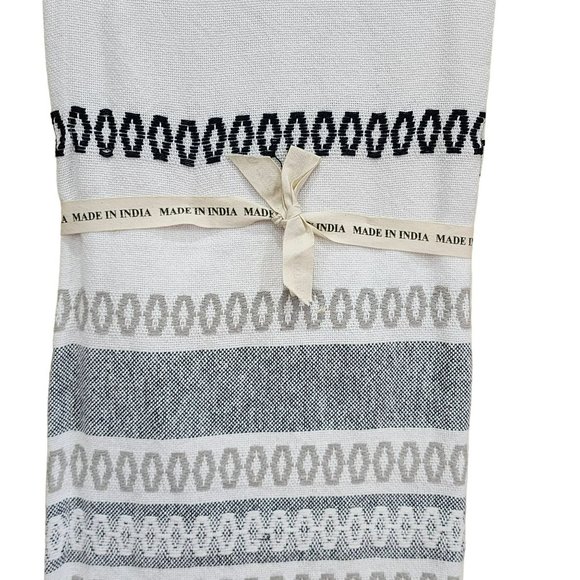 Bohemian Style‎ Decorative Indian Cotton Blue Throw Blanket With Texture 50x60in - Picture 6 of 13